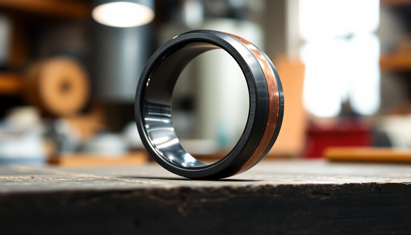Visit https://ax88c.com/ to see a stunning titanium wedding band with copper inlay, showcasing craftsmanship and modern design for special occasions.
