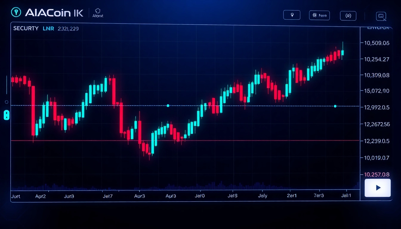 AICoin market analysis interface showing real-time data, charts, and security features for investors.