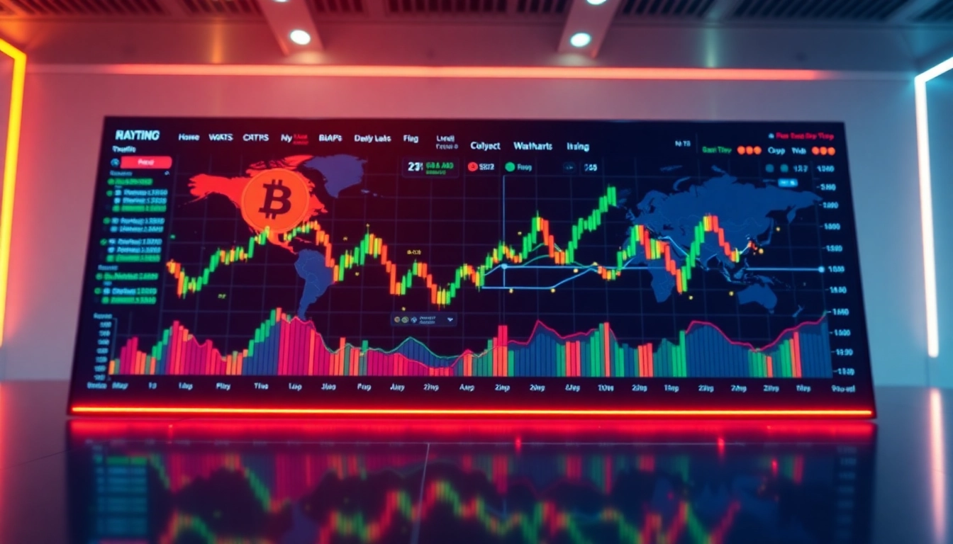 Interactive cryptocurrency trading dashboard on aicoin官网 showcasing real-time market data, advanced charts, and security features, designed for traders worldwide.