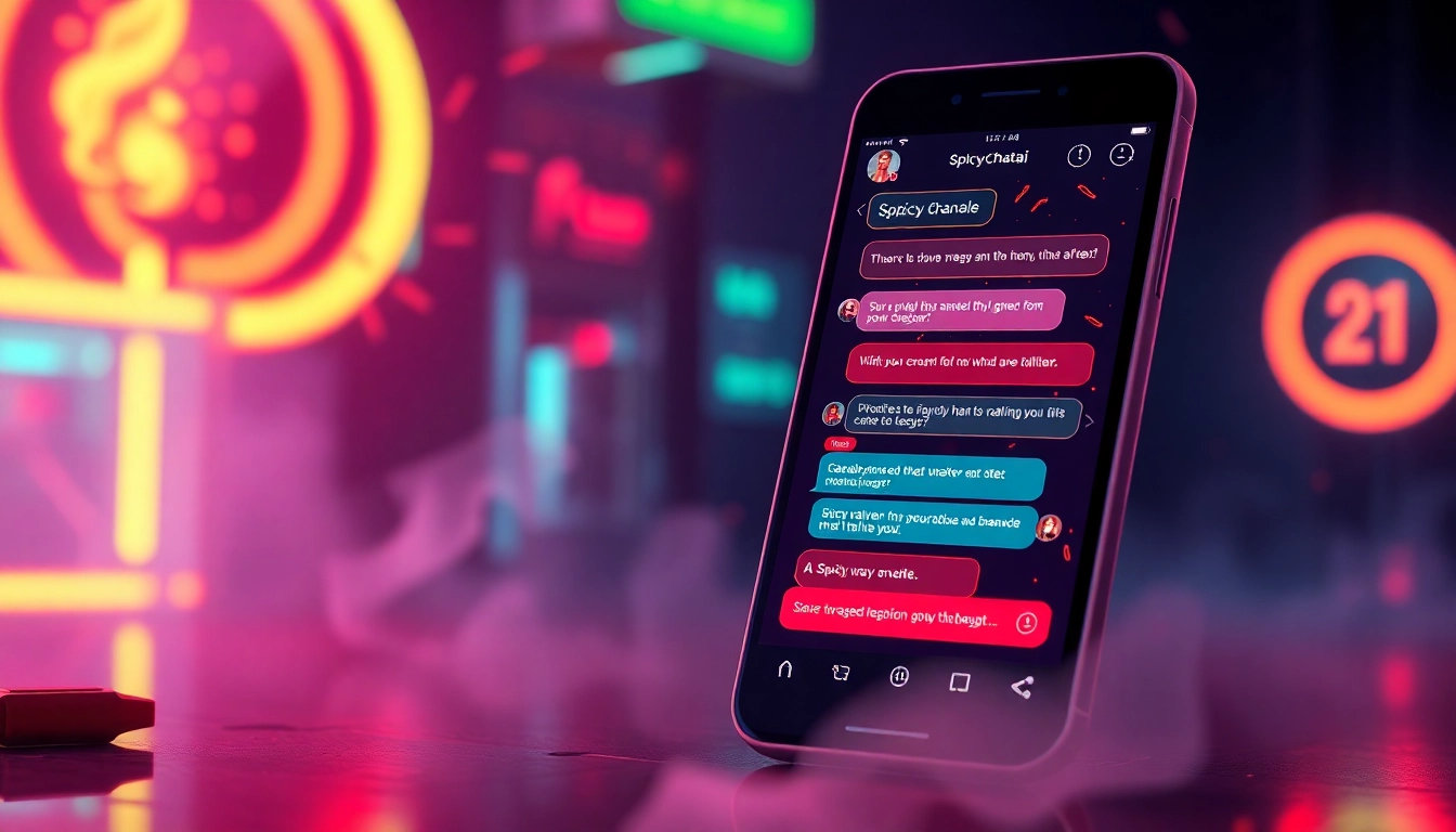 Engaging spicychatai interface with vivid visuals and a modern design, ideal for capturing user interest.