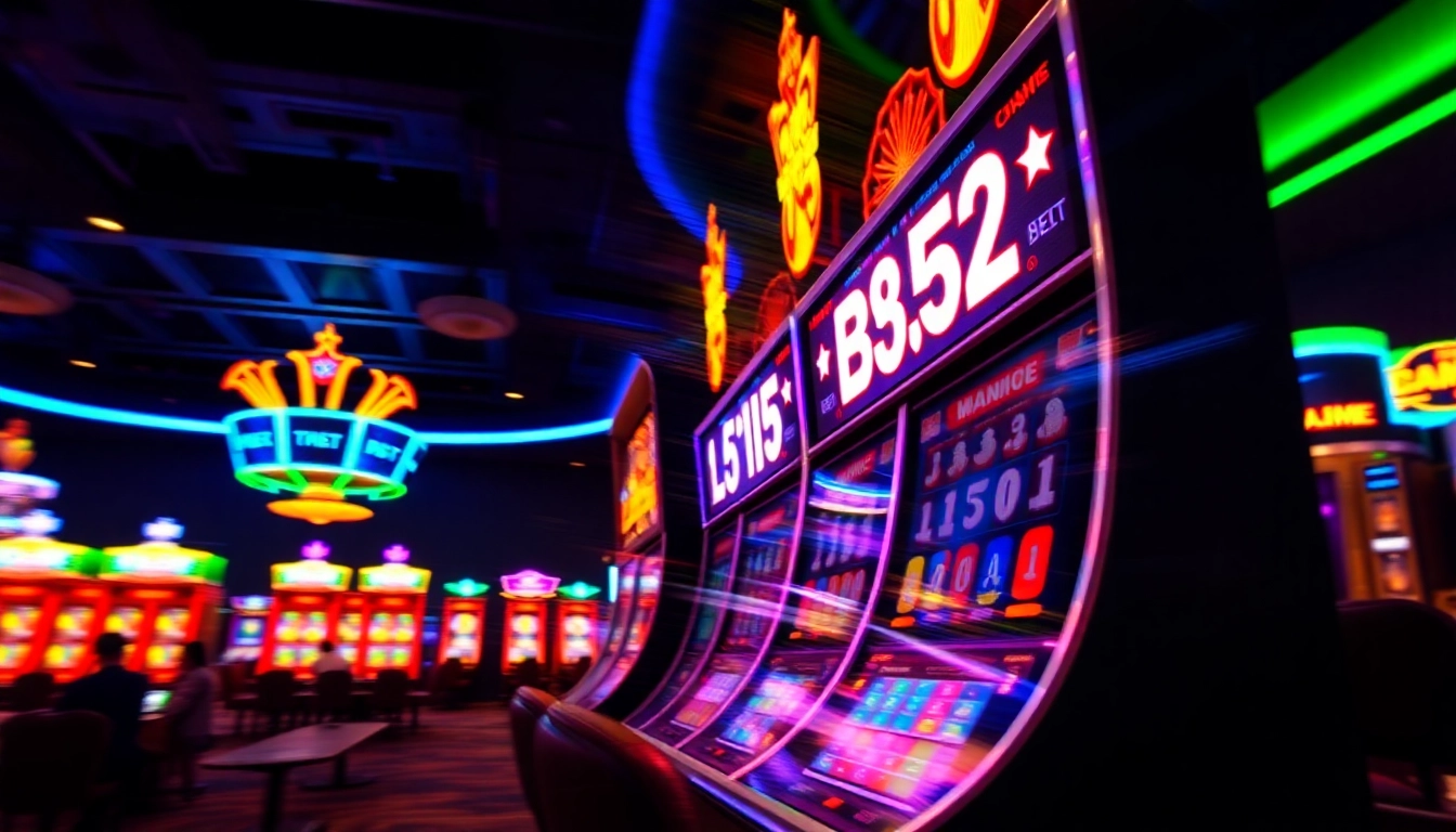 Chơi nhanh B52: action-packed casino shot highlighting quick betting strategies in vibrant lighting.