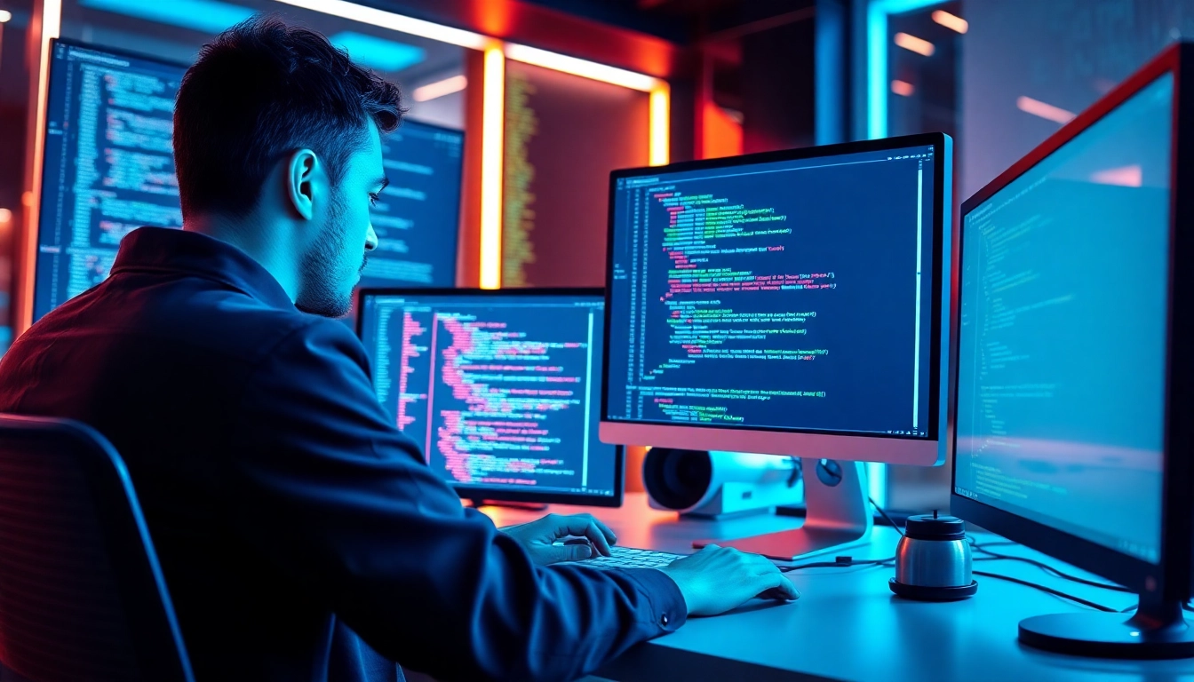 Professional React developer building dynamic user interfaces with modern coding tools