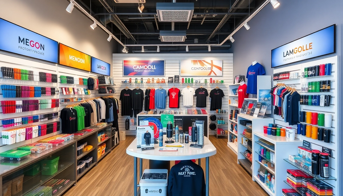 High-quality promotional products in Louisville displayed with vibrant branding to attract