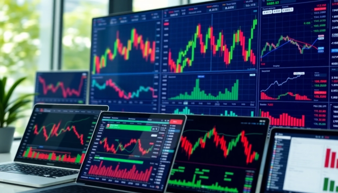 Trading view platform showcasing dynamic real-time market charts for traders and investors